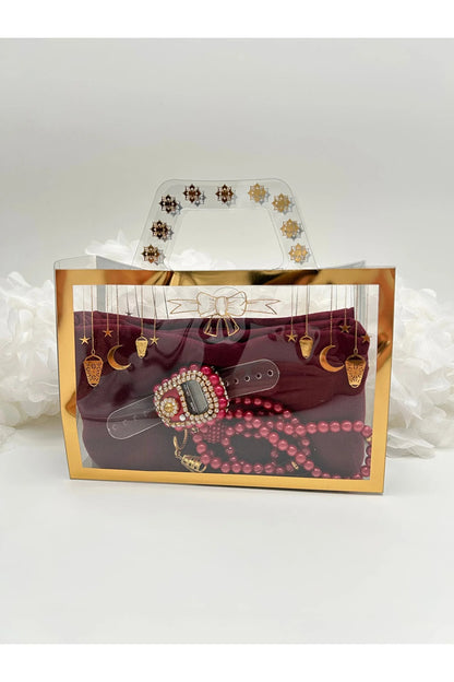 Secdeyuvam™ Hediyelik Şal, Taşlı Zikirmatik Seti