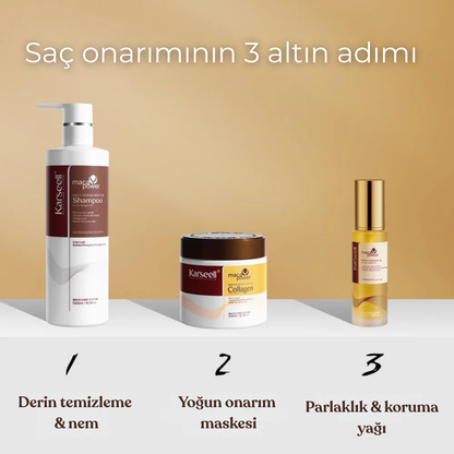 Karseell Kolajen Saç Maskesi+Saç Şampuanı+Argan Yağı Seti