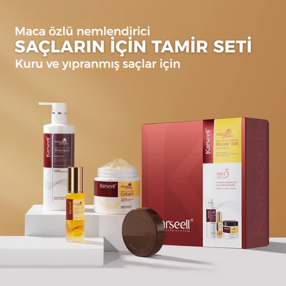 Karseell Kolajen Saç Maskesi+Saç Şampuanı+Argan Yağı Seti